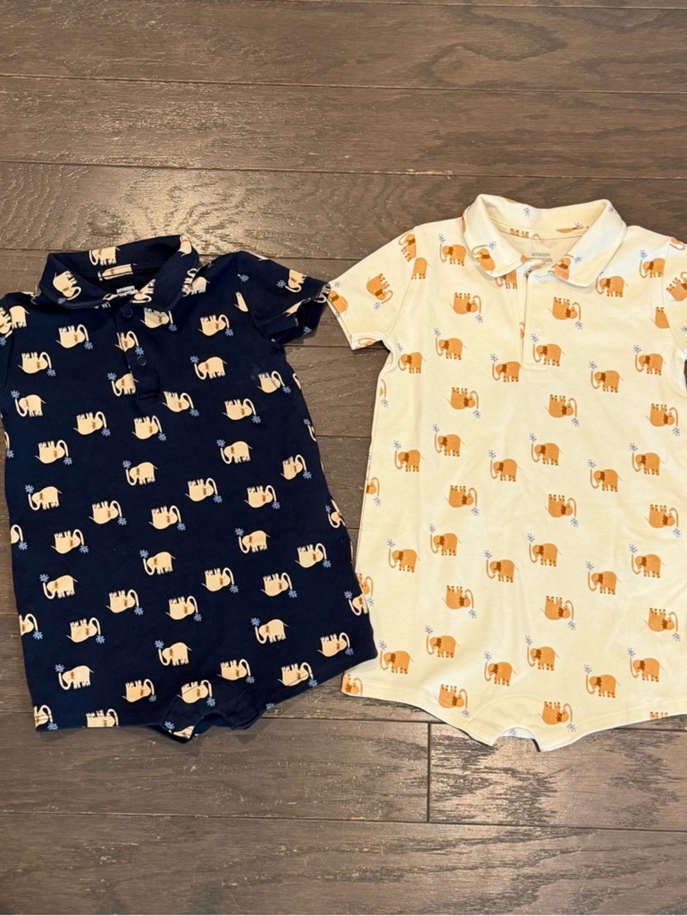 Amazon‎ Essentials Sofia Grainge Baby Boy Elephant Polo Romper 2 Pack 24M